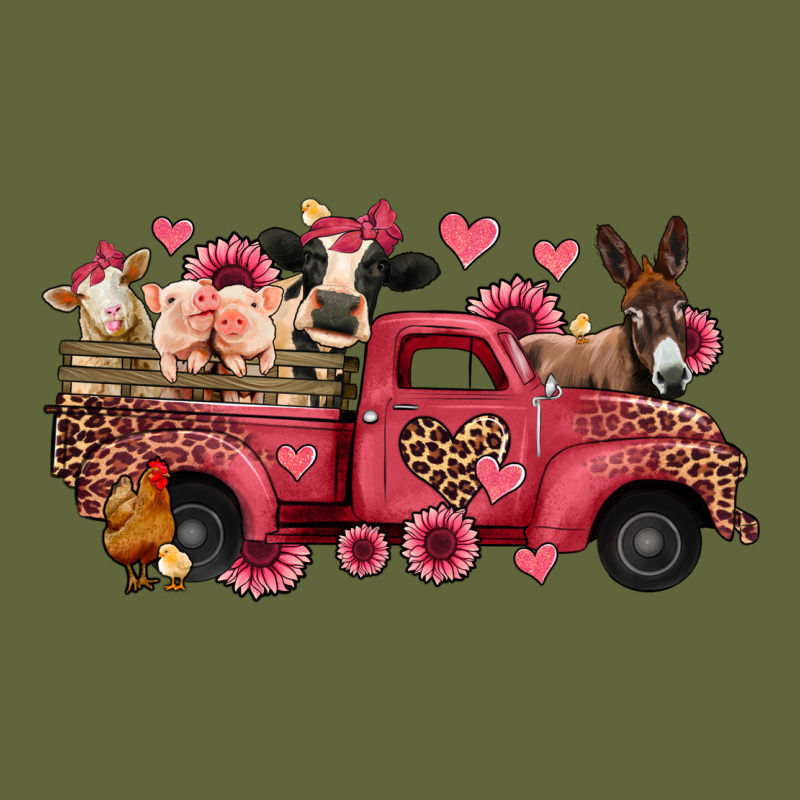 Valentines Day Leopard Farm Animals Truck Classic Tee by Jasminsmagicworld | Teevron
