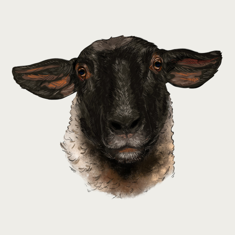 Suffolk Ewe Head Zipper Hoodie by BarkalooDesign | Teevron