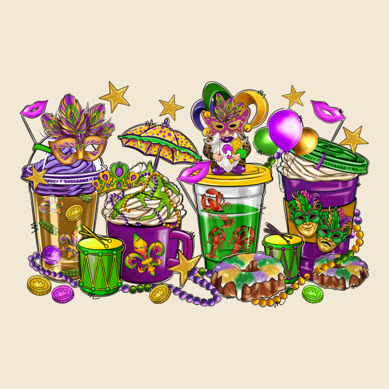 Mardi Gras Coffee Cups Premium Tee by HowdyJamesFarm | Teevron
