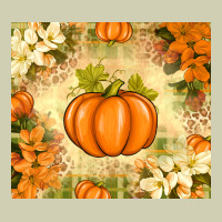 Fall Pumpkins With Flowers Heavy Core Tee | Teevron