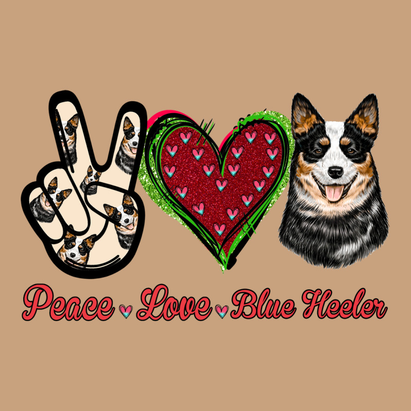 Peace Love Blue Heeler Vintage Tee by Jasminsmagicworld | Teevron