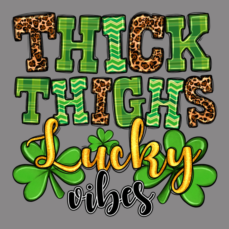 St. Patrick's Thick Thighs Lucky Vibes Vintage Tee by OliviaCreatesArt | Teevron