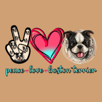 Peace Love Boston Terrier Vintage Tee | Teevron