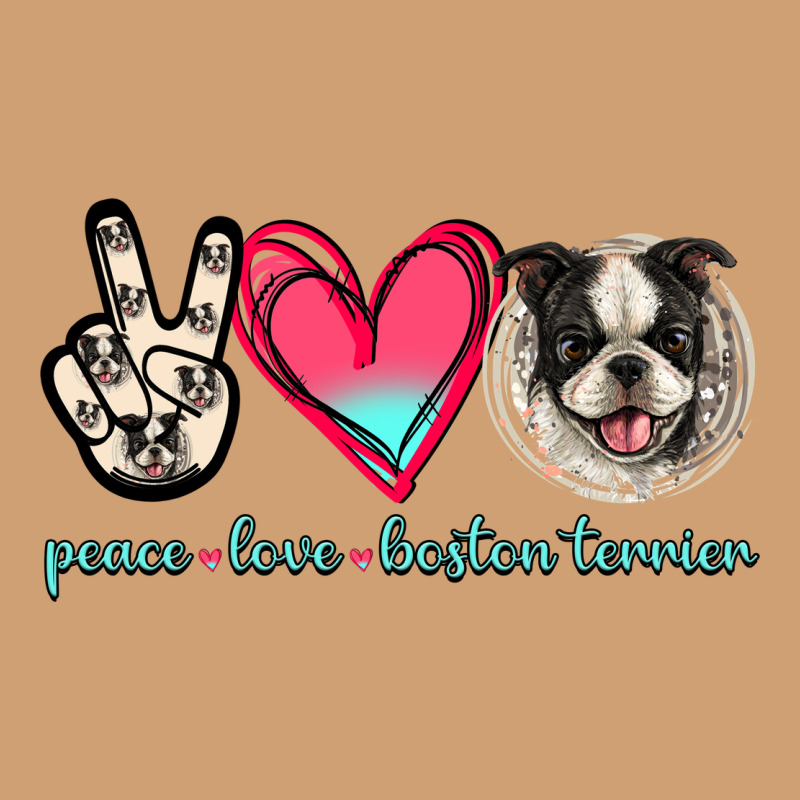 Peace Love Boston Terrier Vintage Tee by Jasminsmagicworld | Teevron