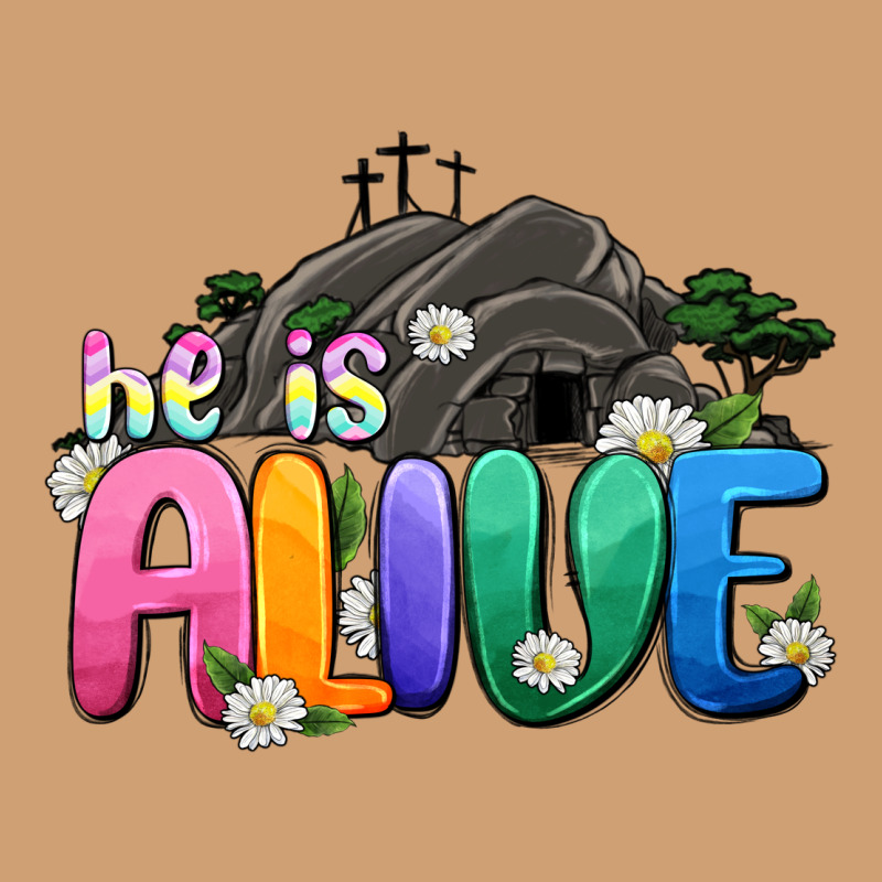 Easter Day He Is Alive Vintage Tee by OliviaCreatesArt | Teevron