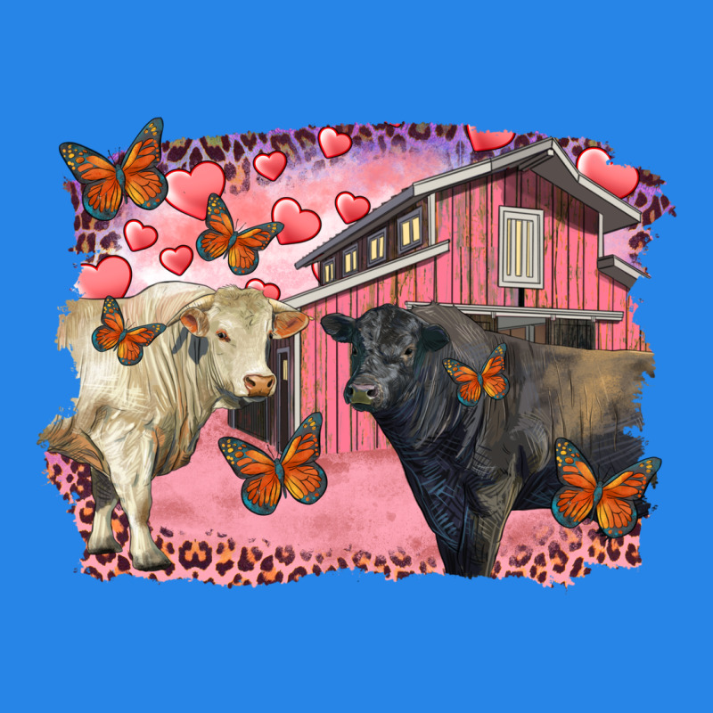 Valentine's Day Barn And Black Angus With Charolais Premium Hoodie by RanaPortraitStore | Teevron