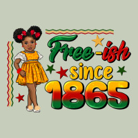 Free Ish Since 1865 Black Girl Peekaboo Juneteenth Ladies Tee | Teevron