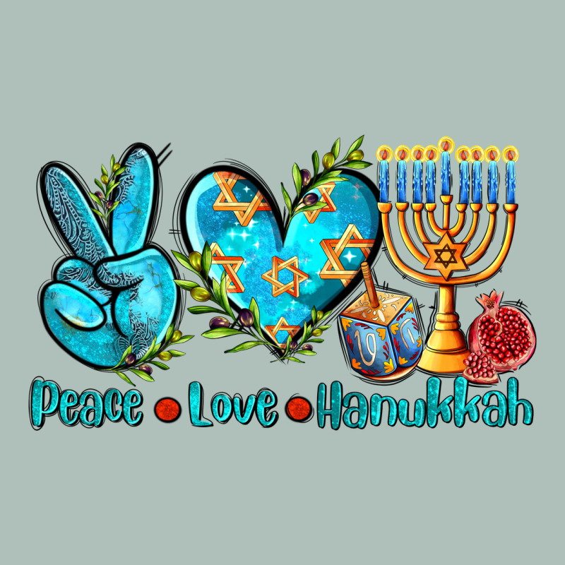 Peace Love Hanukkah Heavyweight Hoodie by AdoDesignShop | Teevron