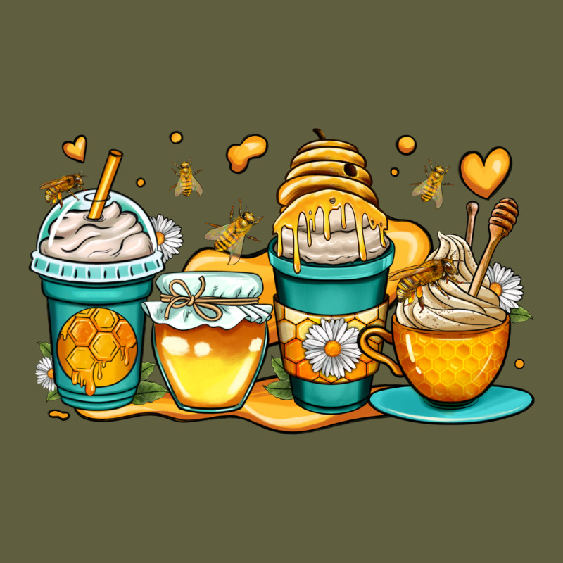 Honey Bee Coffee Cups Vintage Tee by OliviaCreatesArt | Teevron