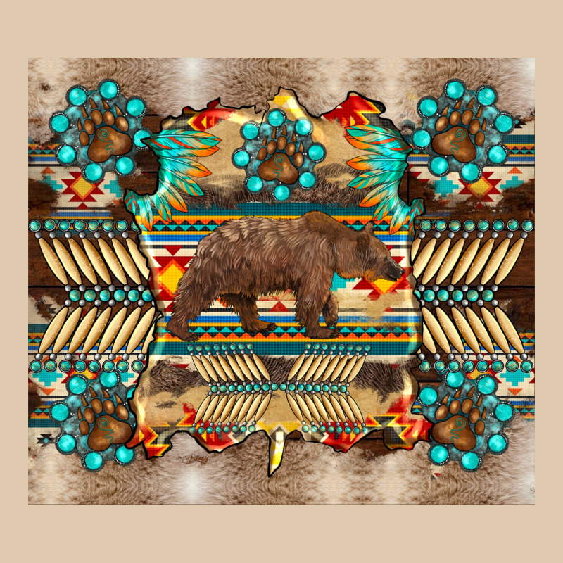 Bear Native Animal  Pelt  Tumbler Heavyweight Sweatshirt by BarkalooDesign | Teevron