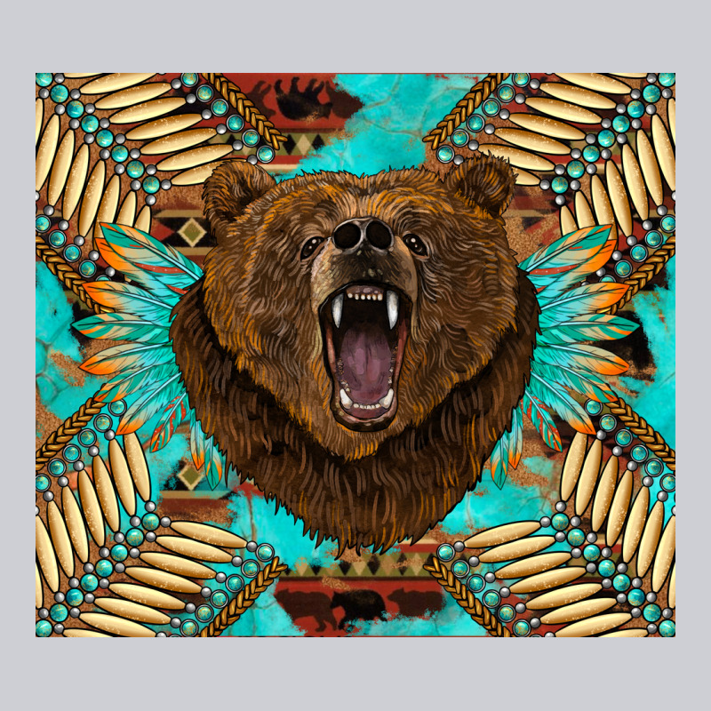 Bear Native American  Tumbler Heavyweight Sweatshirt by BarkalooDesign | Teevron