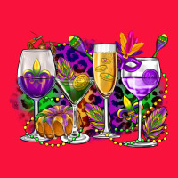 Mardi Gras Wine Glasses Cowgirl Classic Tee | Teevron
