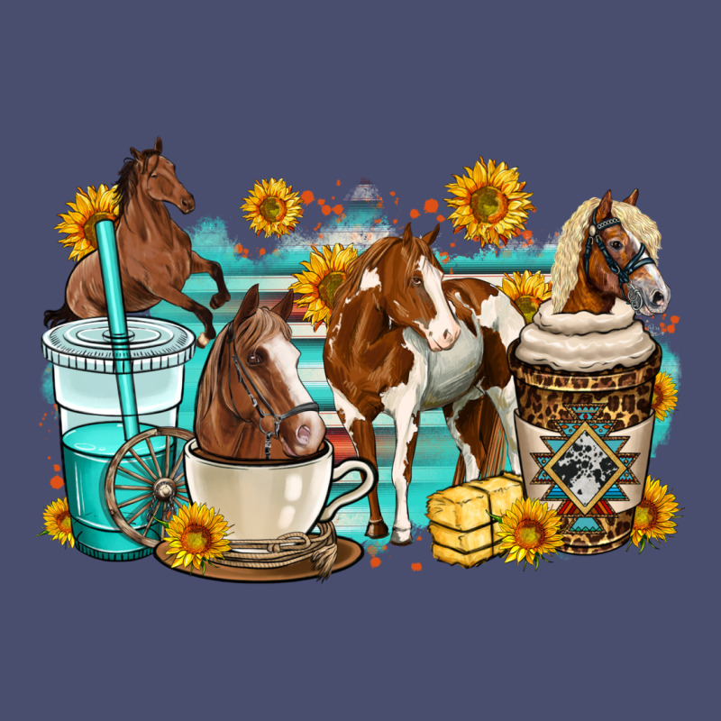 Horses Coffee Cups Vintage Tee by OliviaCreatesArt | Teevron
