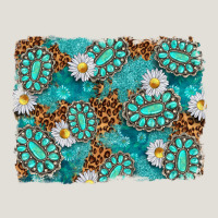 Leopard And Turquoise Gemstone Background Heavy Core Tee | Teevron