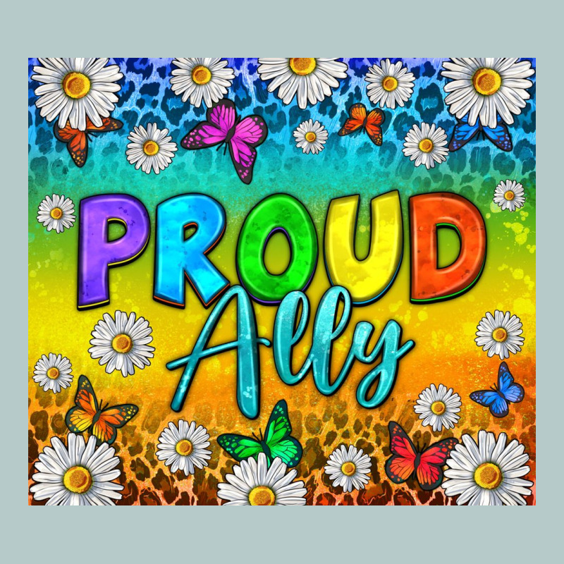 Lgbtq+ Proud Ally With Daisy Heavy Core Tee by NancyCooperArtShop | Teevron