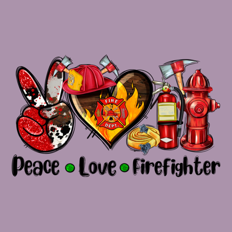 Peace Love Firefighter Heavyweight Hoodie by AdoDesignShop | Teevron