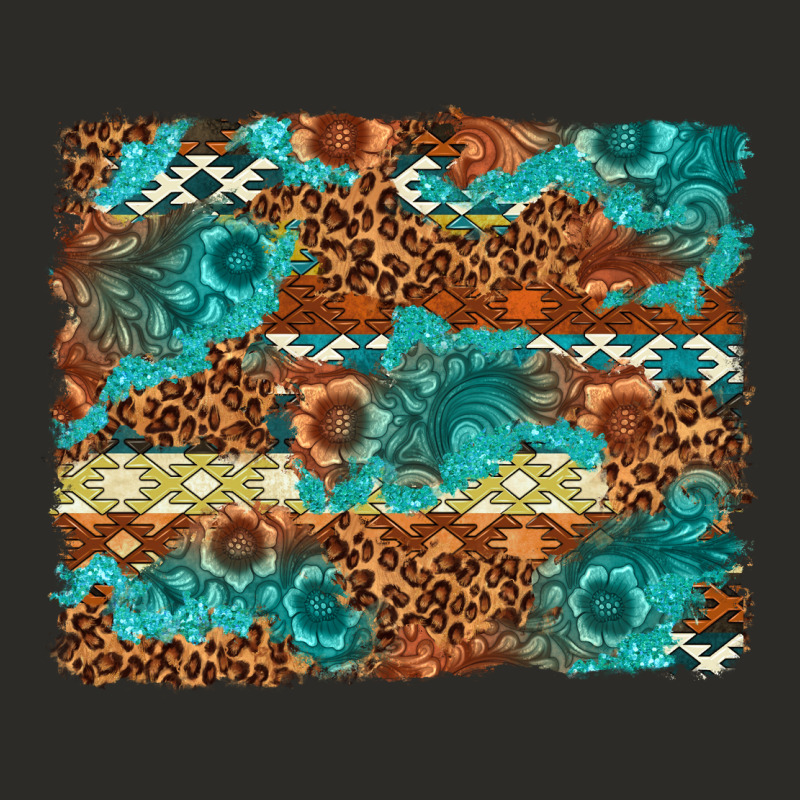 Leopard And Aztec Background Western Heavy Core Tee by texasbilliewilder | Teevron