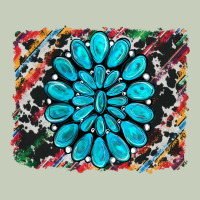Cowhide And Serape Gemstone Background Long Sleeve Tee | Teevron