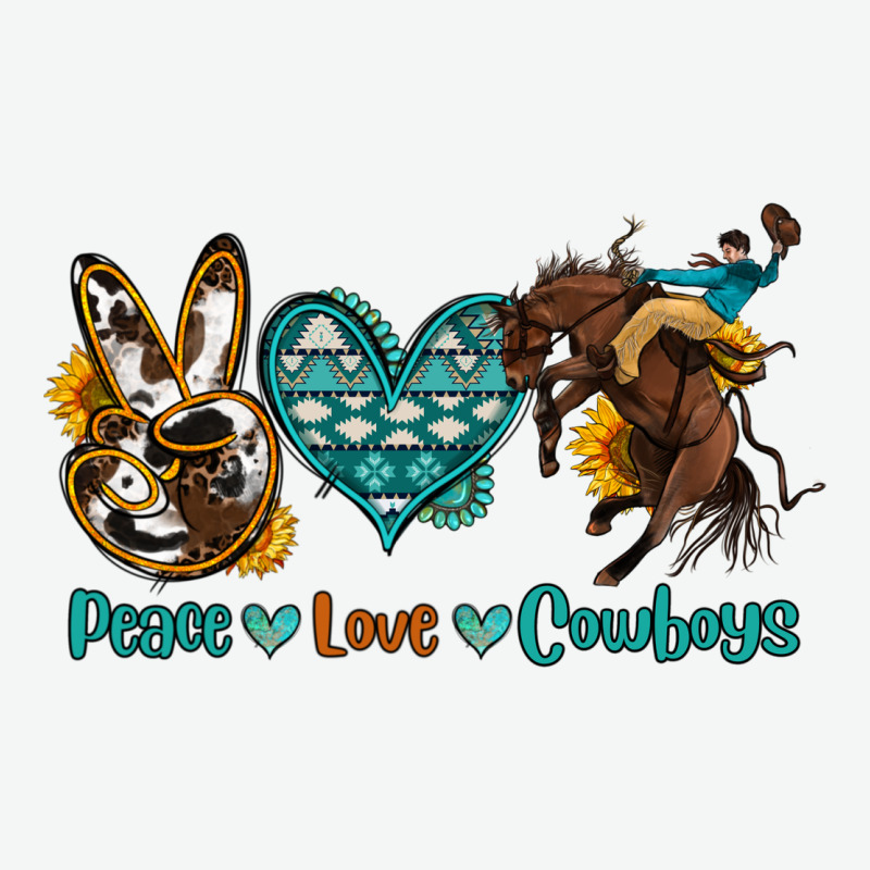 Peace Love Cowboys Urban Heavy Tee by OliviaCreatesArt | Teevron