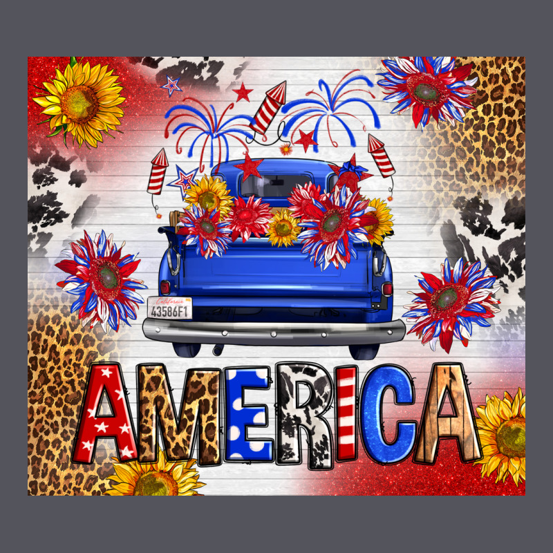 Fourth Of July America Truck Vintage Hoodie by FaDigitalArtStudio | Teevron