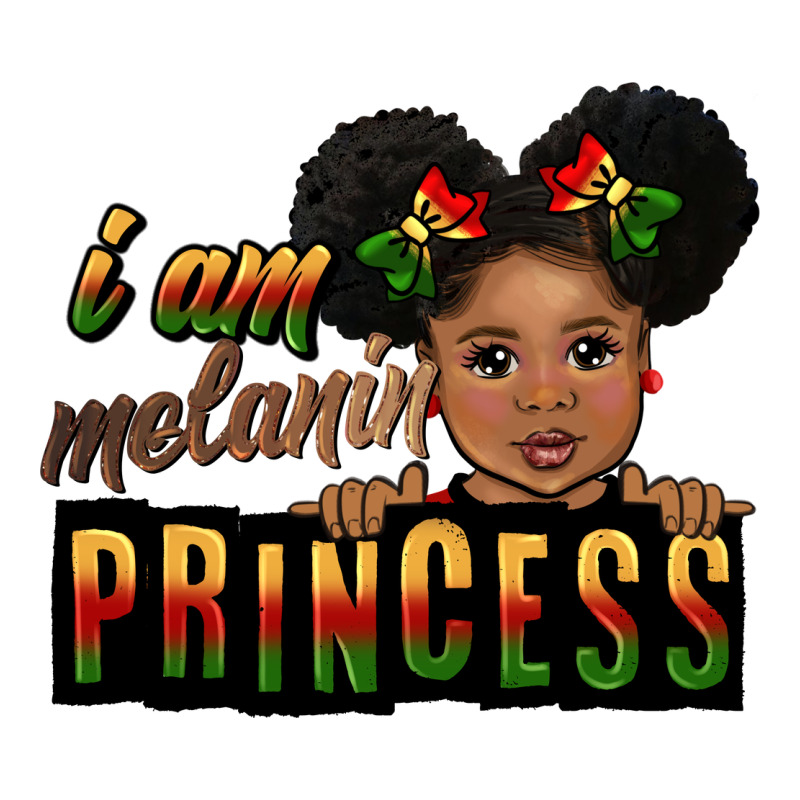 I Am Melanin Princess Black Peekaboo Ladies Tee by CowGirlArtShop | Teevron