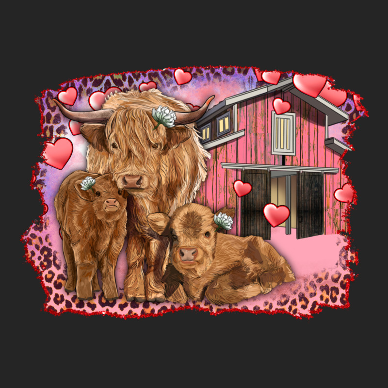 Valentine's Day Mama Cow And Baby Cows Premium Hoodie by RanaPortraitStore | Teevron