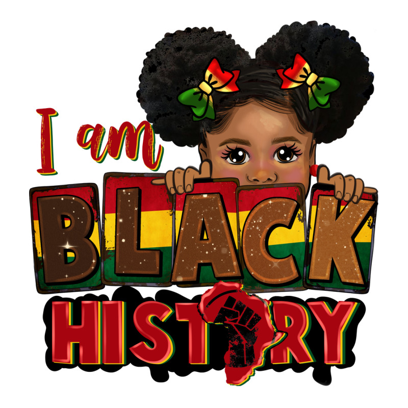 I Am Black History Black Girl Peekaboo Juneteenth Ladies Tee by CowGirlArtShop | Teevron