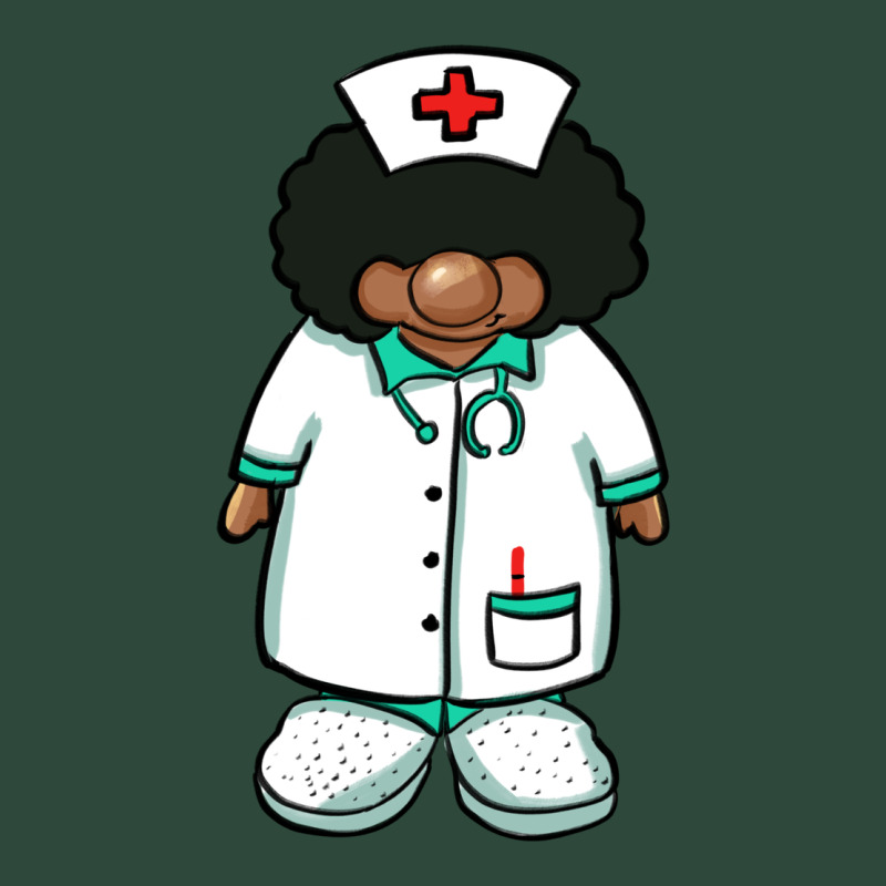 African Nurse Gnome Afro Hair Zipper Hoodie by BarkalooDesign | Teevron