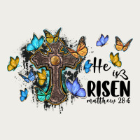 He Is Risen Matthew 28 6 Cross With Butterflies Cowhide Background Zipper Hoodie | Teevron
