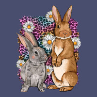 Bunnys Easter With Leopard Background Vintage Tee | Teevron