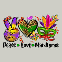 Peace Love  Mardi Gras Heavyweight Hoodie | Teevron