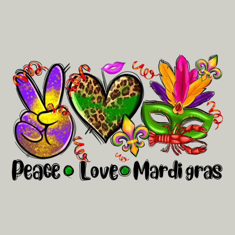 Peace Love  Mardi Gras Heavyweight Hoodie by AdoDesignShop | Teevron
