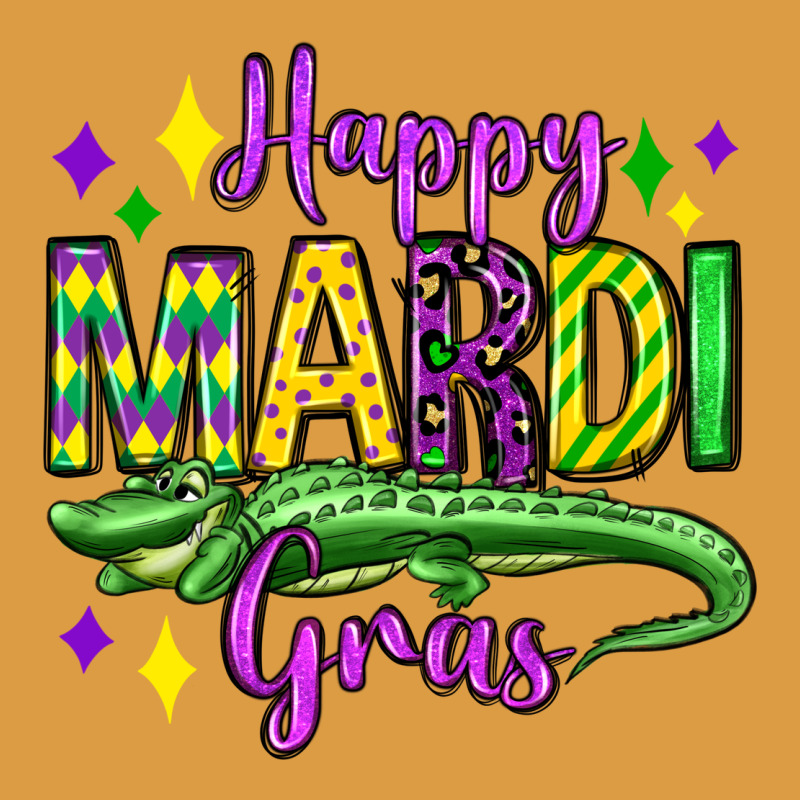 Happy Mardi Gras Alligator Olivia Urban Heavy Tee by OliviaCreatesArt | Teevron