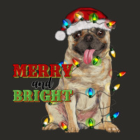 Merry And Bright Pug Heavy Core Tee | Teevron