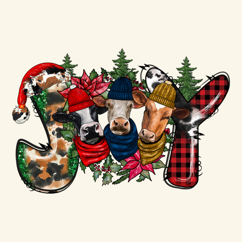 Joy Christmas Cows Premium Hoodie by CowhideDigitalArt | Teevron