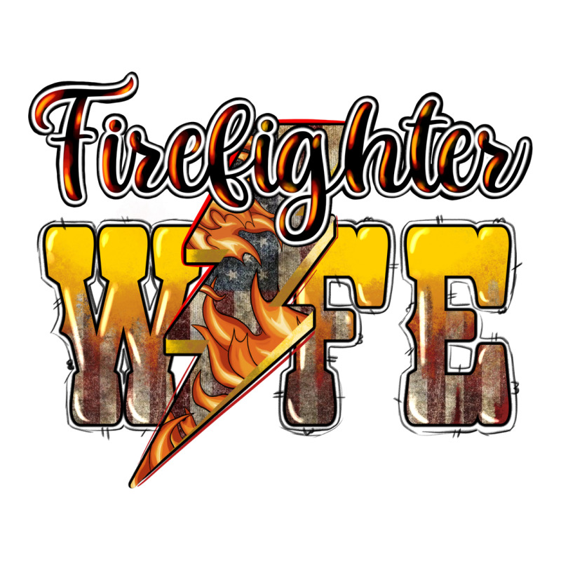 Firefighter Wife Lightning Bolt Premium Tee by HowdyJamesFarm | Teevron