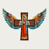 Our Lady Of Guadalupe Cross With Wings Zipper Hoodie | Teevron