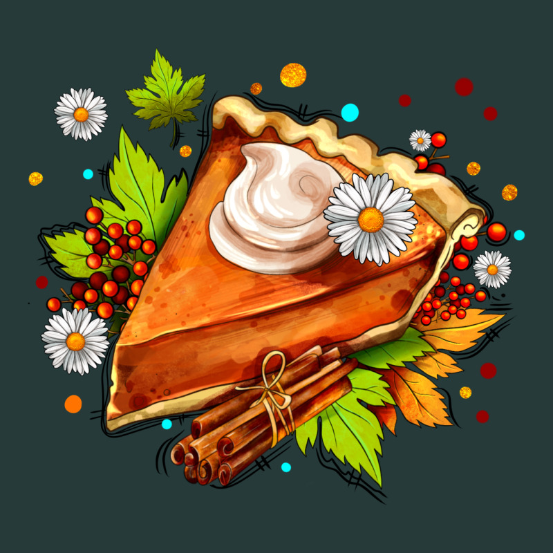 Pumpkin Pie With Daisies And Cinnamon Premium Sweatshirt by AdoDesignShop | Teevron