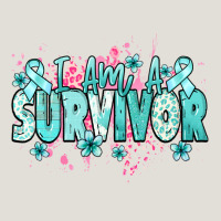 I Am A Survivor Teal Ribbon Ovarian Cancer Heavy Core Tee | Teevron