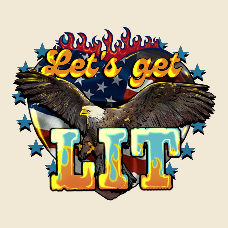 Let's Get Lit America Eagle 4th Of July Premium Tee by HowdyJamesFarm | Teevron
