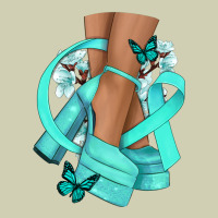 Ovarian Cancer Diva Teal Ribbon Heavy Core Tee | Teevron