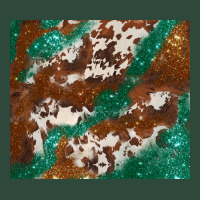 Brown Cowhide Glitter Zipper Hoodie | Teevron
