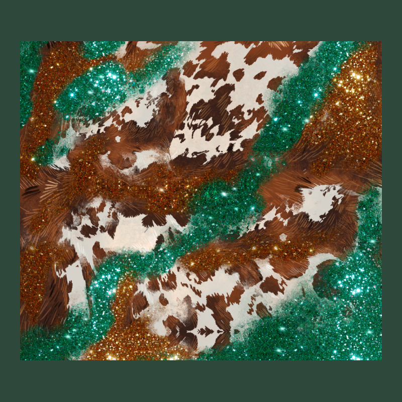 Brown Cowhide Glitter Zipper Hoodie by BarkalooDesign | Teevron