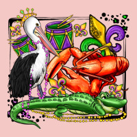Mardi Gras Pelican Crawfish Crocodile Urban Heavy Tee | Teevron