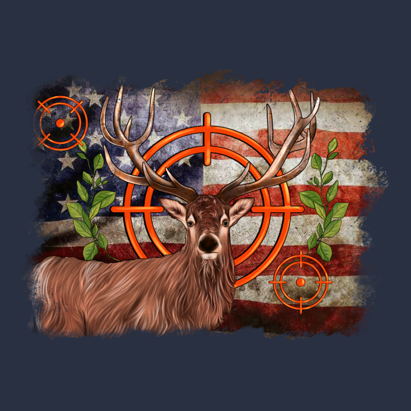 Deer Hunting Target American Flag  Background Heavyweight Sweatshirt by BarkalooDesign | Teevron