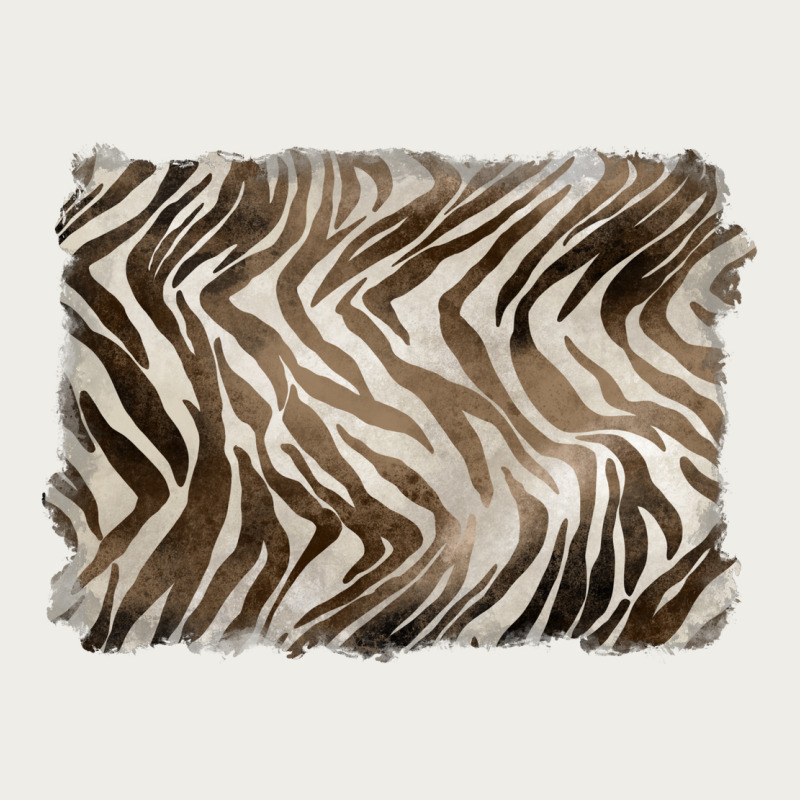 Brown Zebra Pattern Background Zipper Hoodie by BarkalooDesign | Teevron
