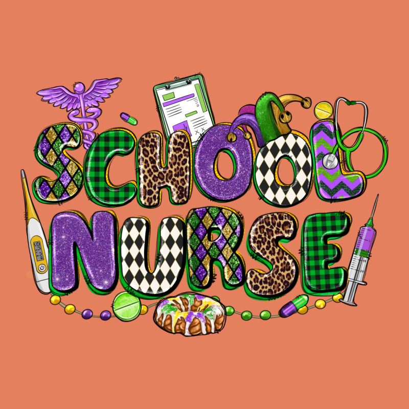 School Nurse Mardi Gras Classic Tee by CowGirlArtShop | Teevron