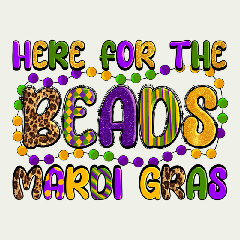 Here For The Beads Mardi Gras Urban Heavy Tee by OliviaCreatesArt | Teevron