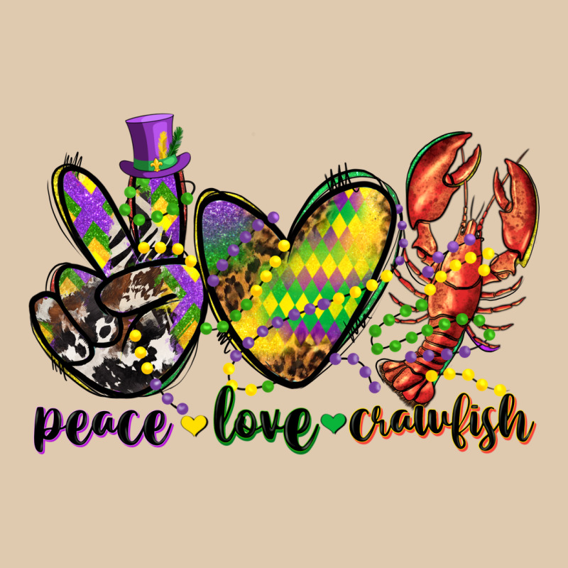 Peace Love Crawfish Mardi Gras Classic Tee by CowGirlArtShop | Teevron