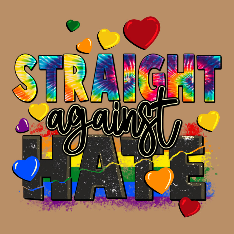 Straight Against Hate Vintage Hoodie by FaDigitalArtStudio | Teevron